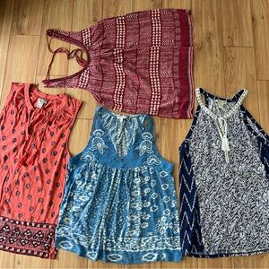 Stylish Women's Lot of Lucky Brand Tops Collection - Multicolor
